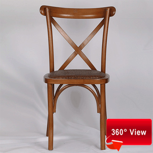 ZS-9002T FRUITWOOD COLOR CROSS BACK CHAIR