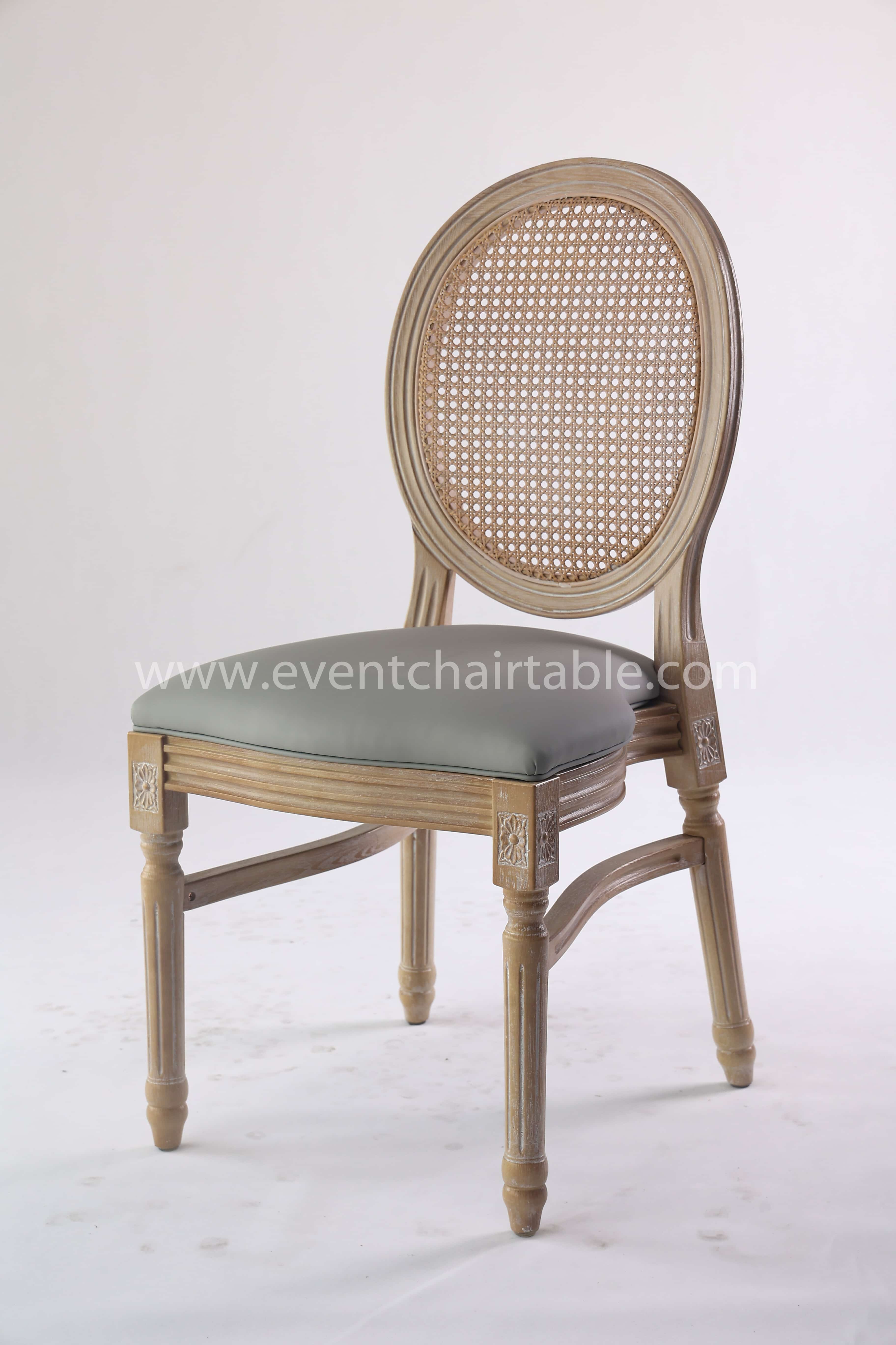 PLASTIC LOUIS CHAIR WOODEN LOOK