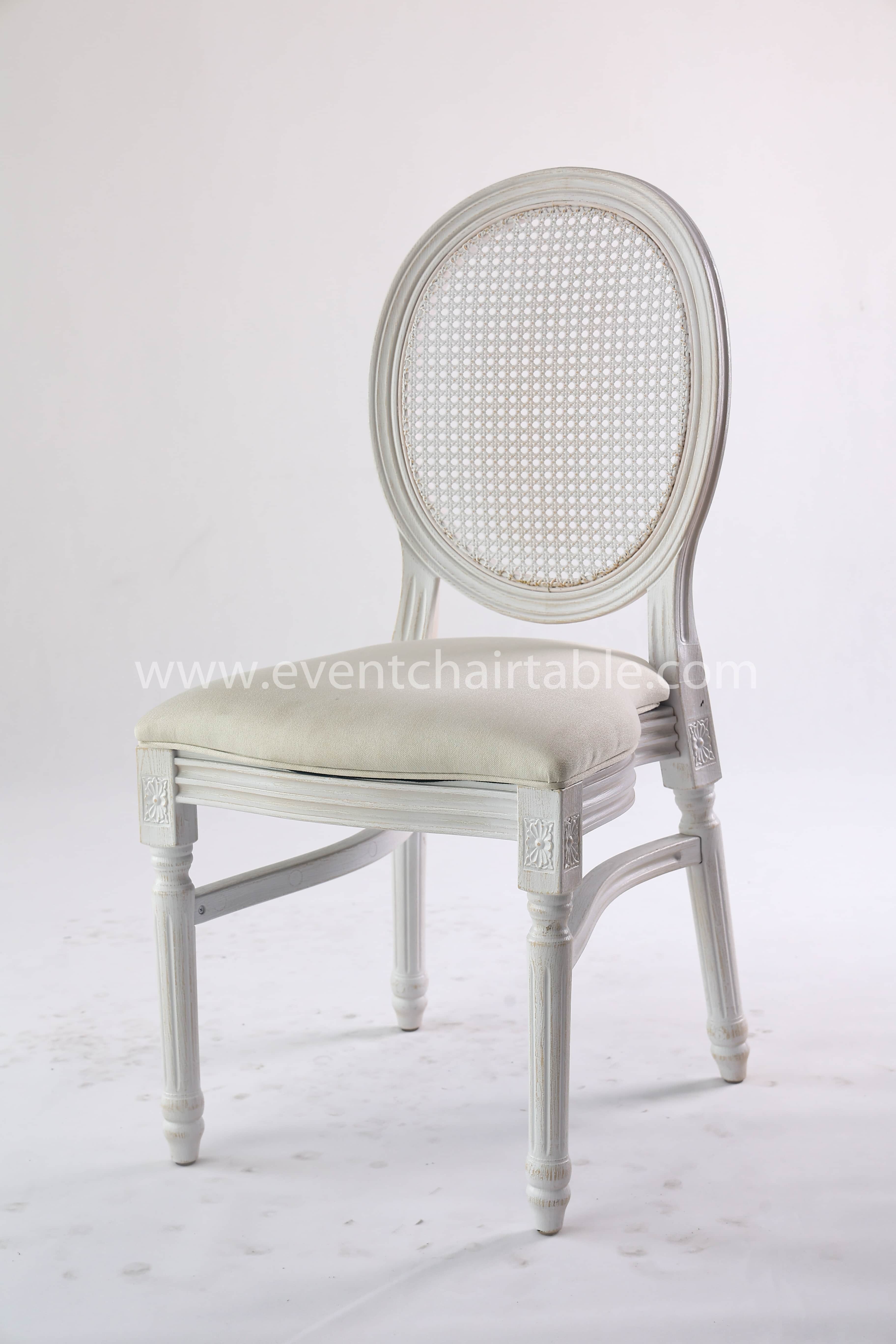 PLASTIC LOUIS CHAIR WOODEN LOOK
