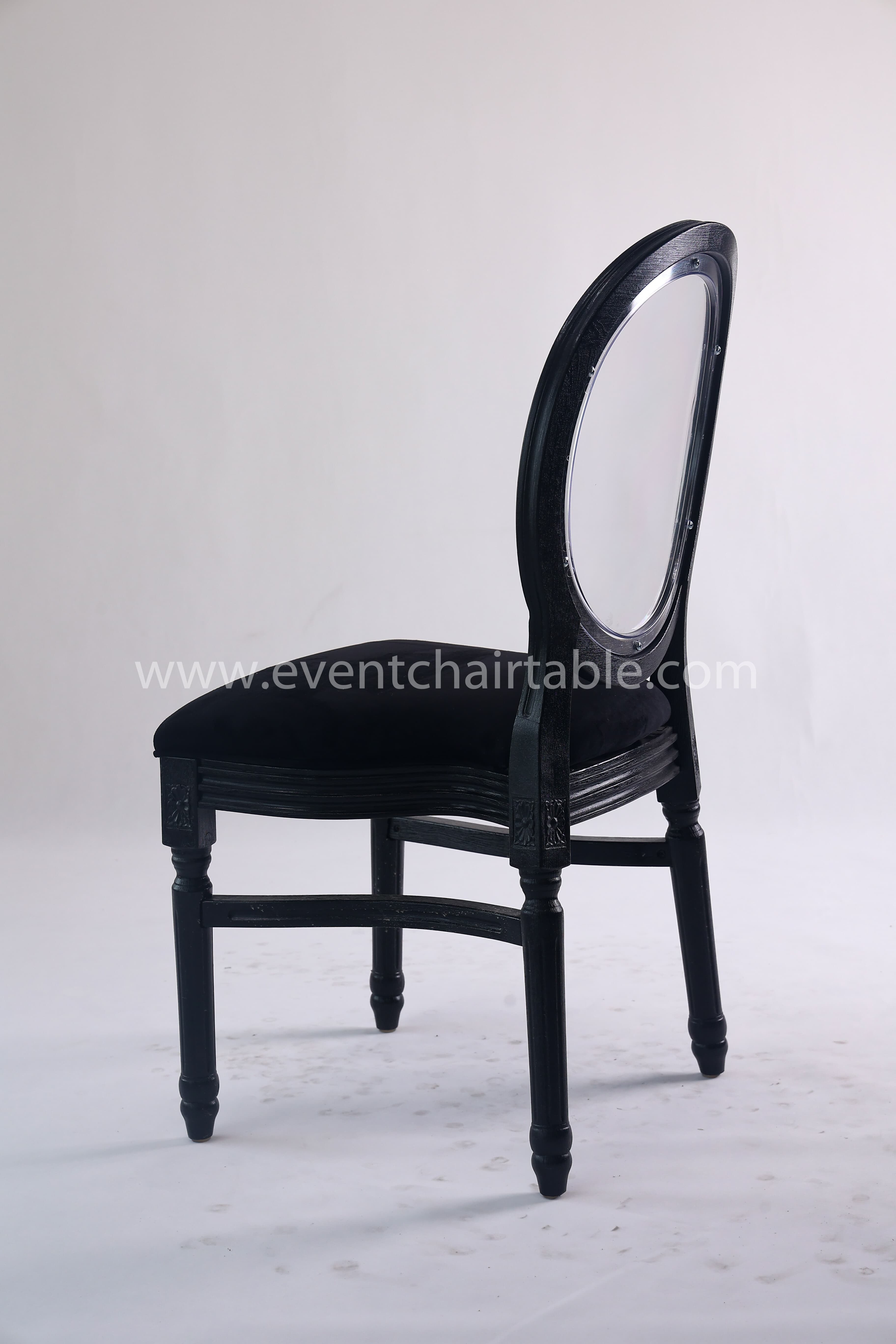 PLASTIC LOUIS CHAIR WOODEN LOOK