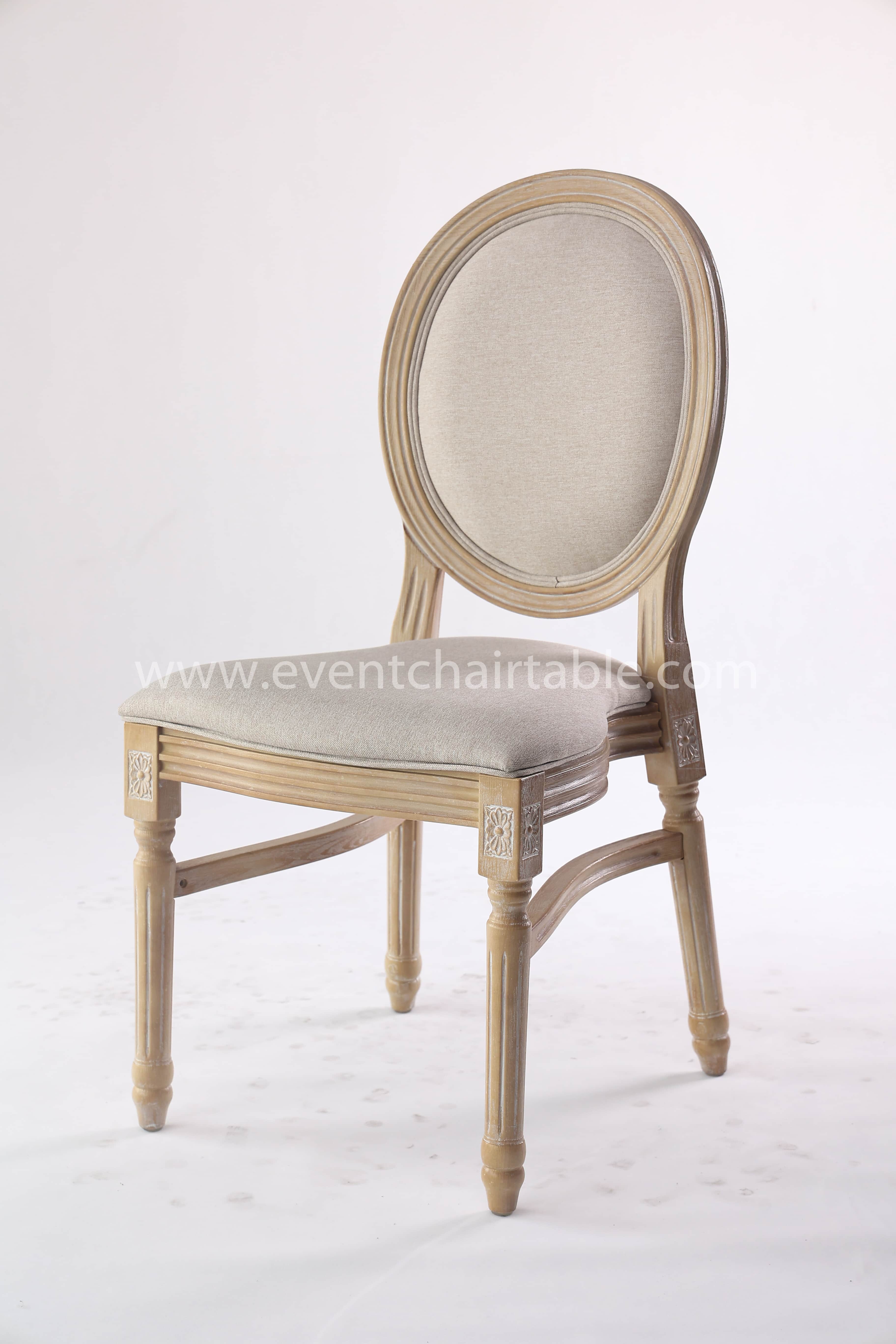 PLASTIC LOUIS CHAIR WOODEN LOOK