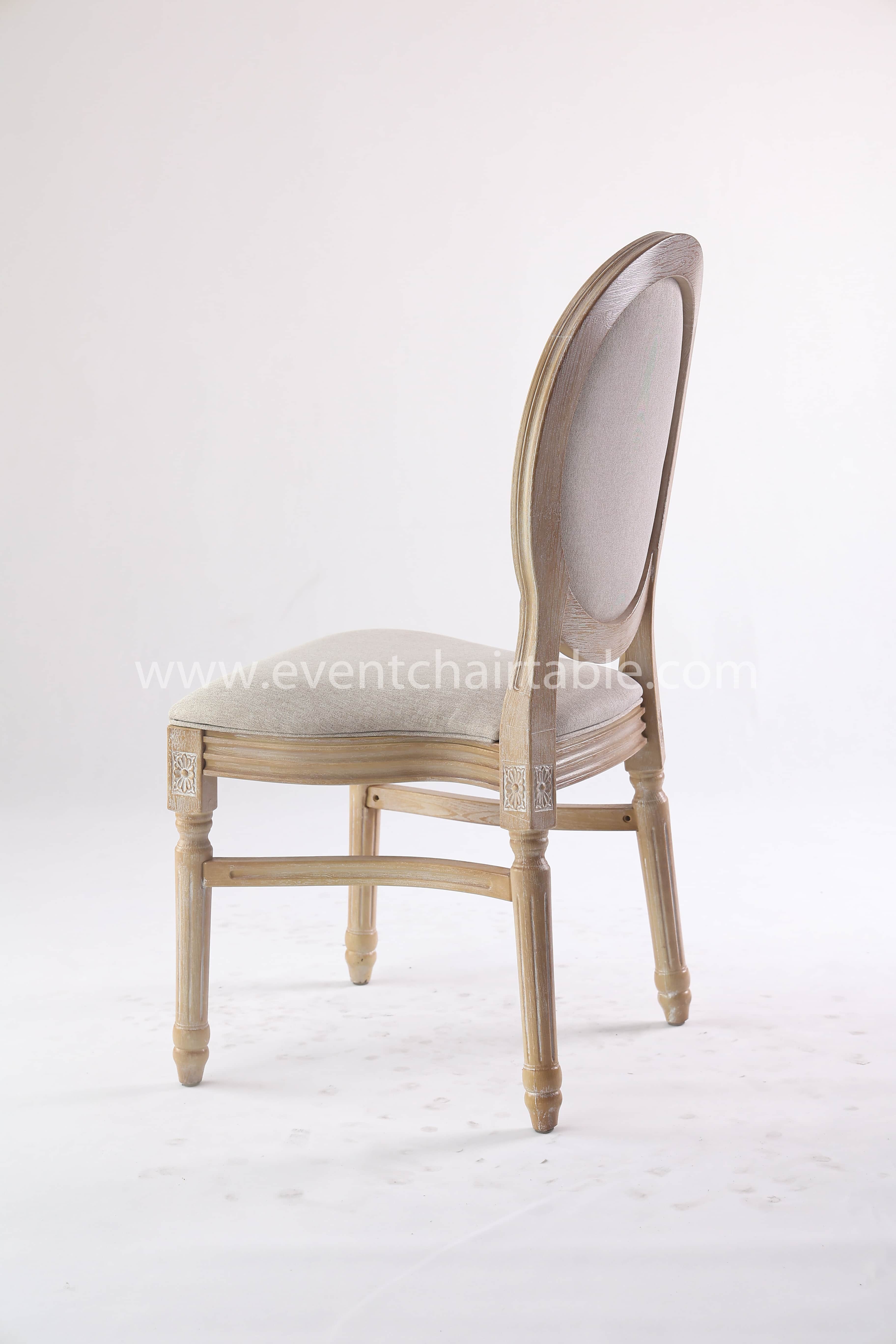 PLASTIC LOUIS CHAIR WOODEN LOOK