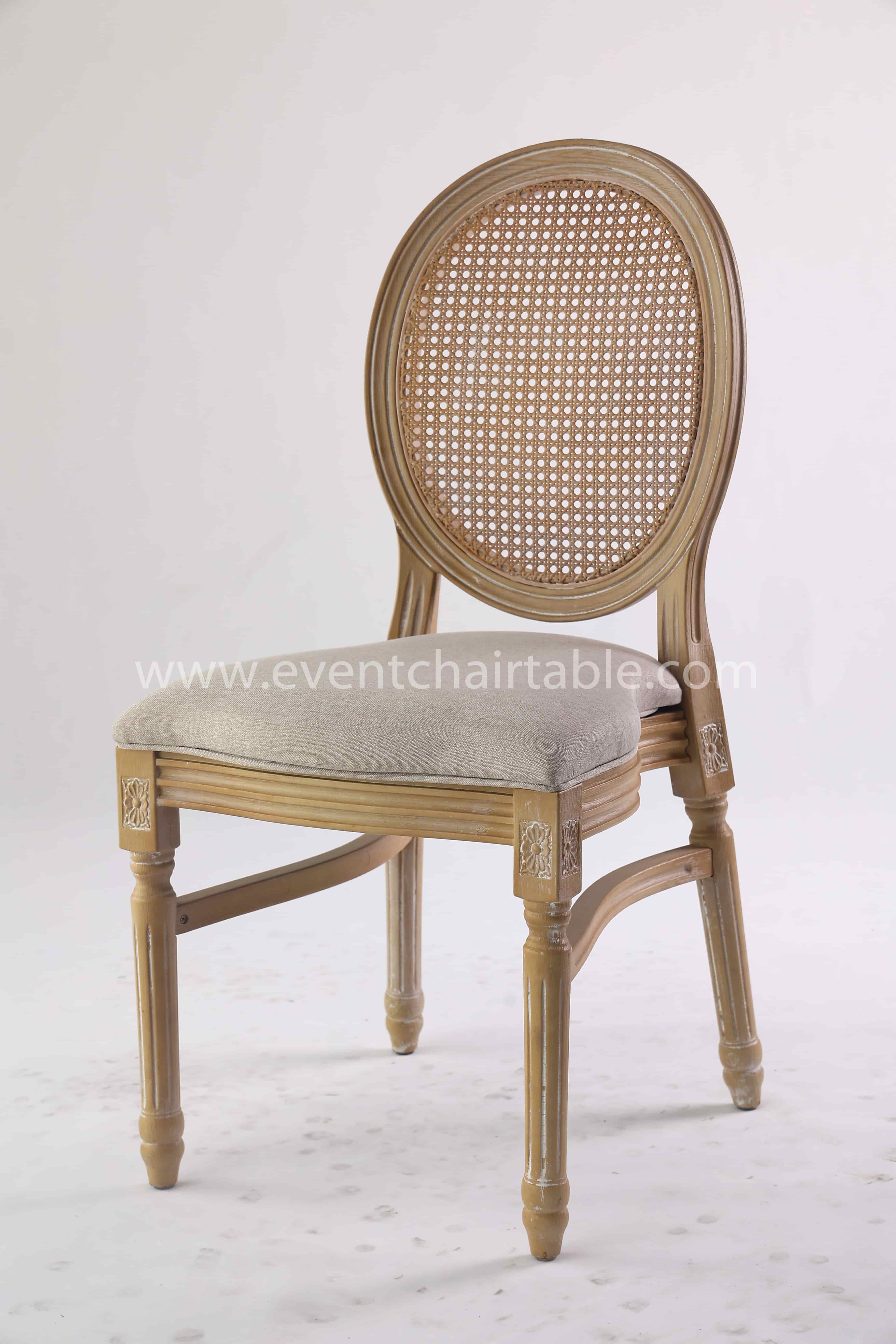 PLASTIC LOUIS CHAIR WOODEN LOOK