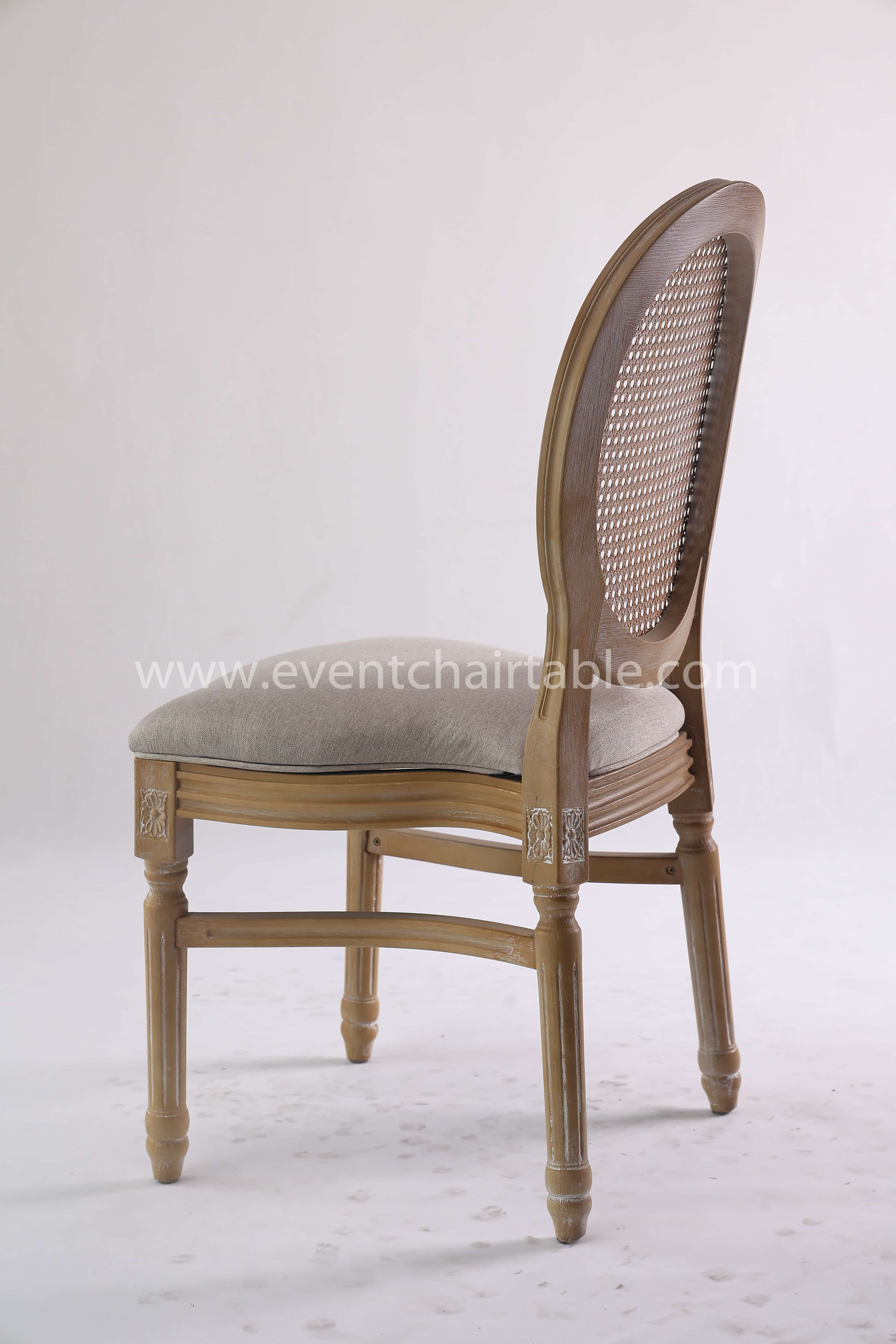 PLASTIC LOUIS CHAIR WOODEN LOOK