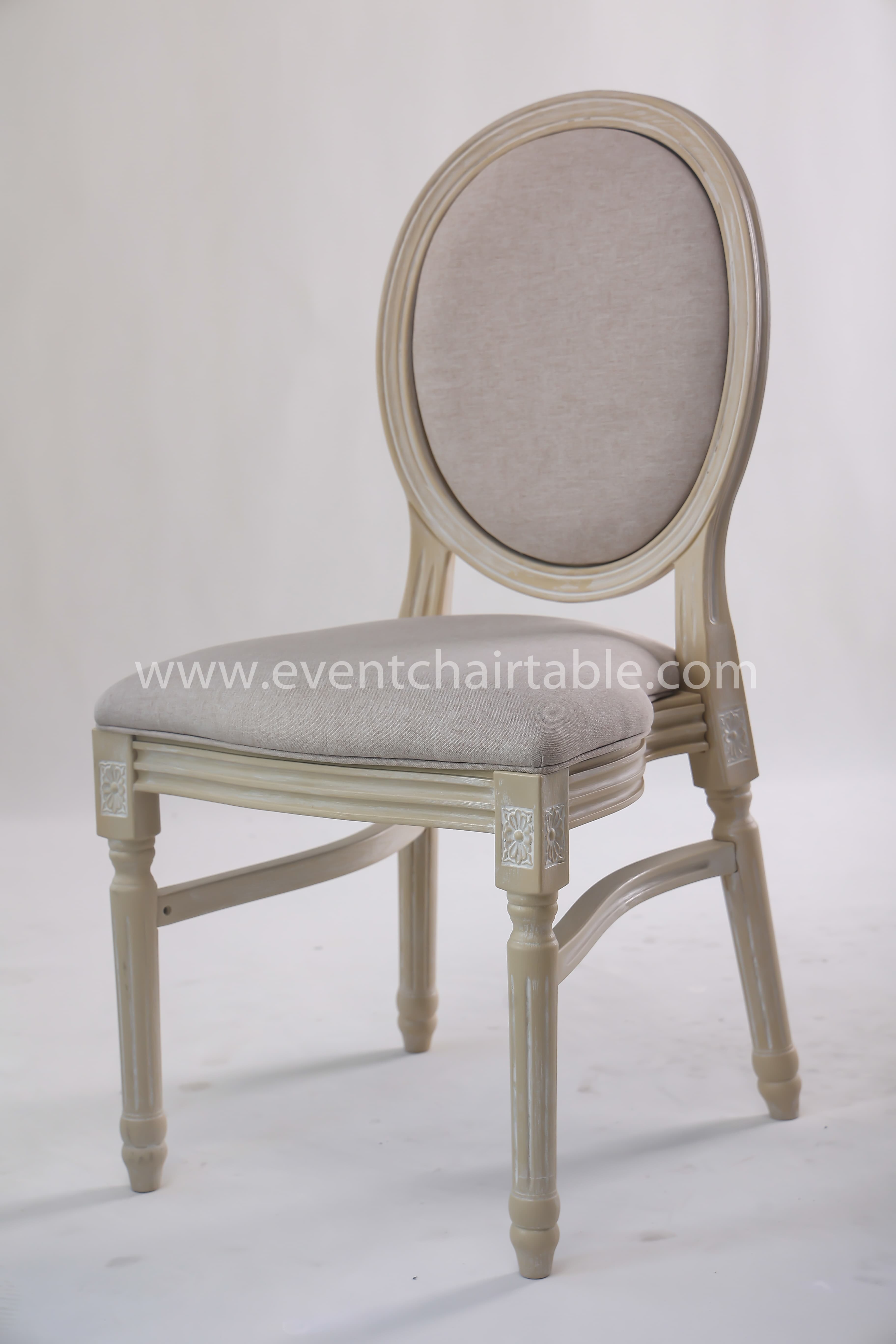 PLASTIC LOUIS CHAIR WOODEN LOOK