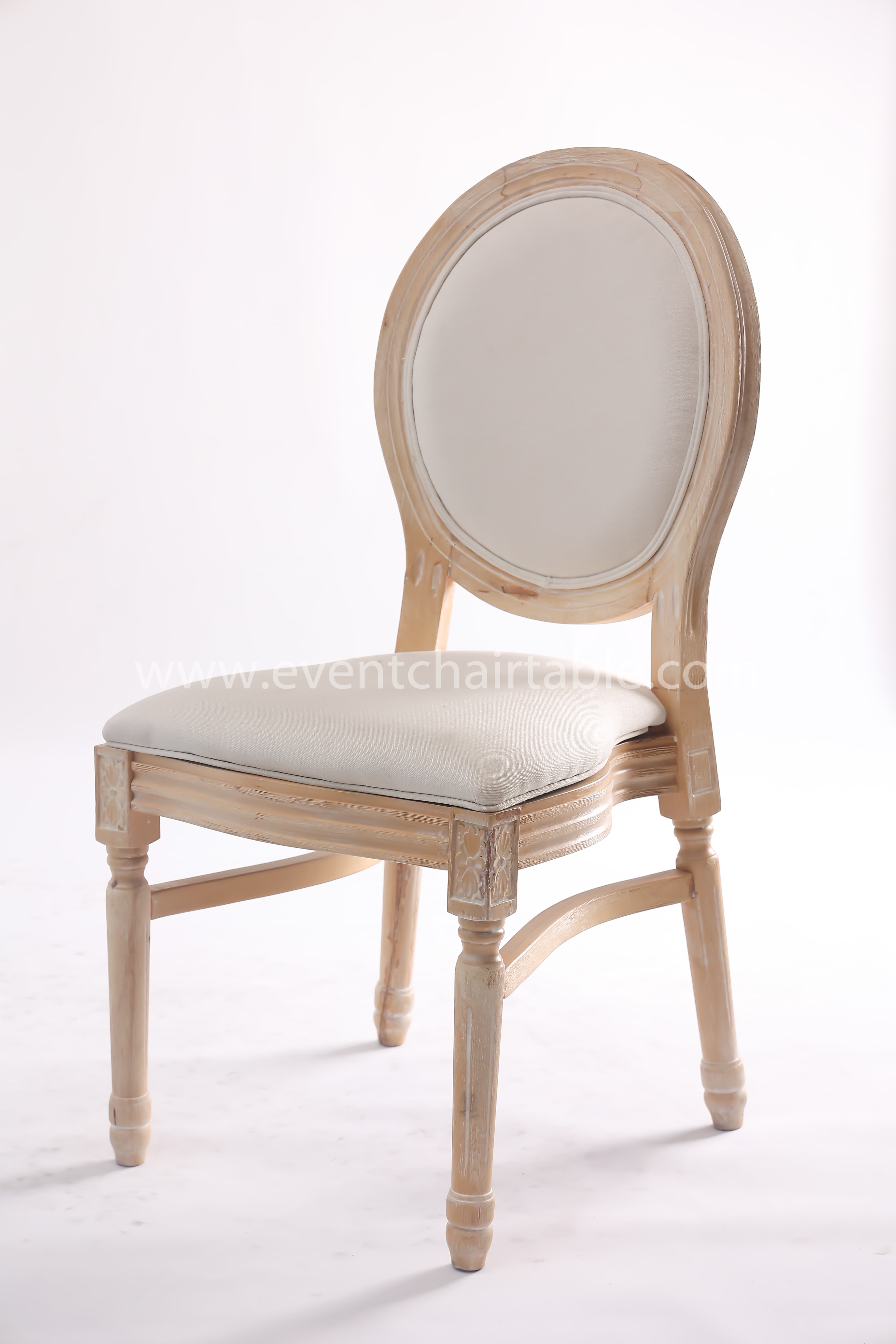 PLASTIC LOUIS CHAIR WOODEN LOOK