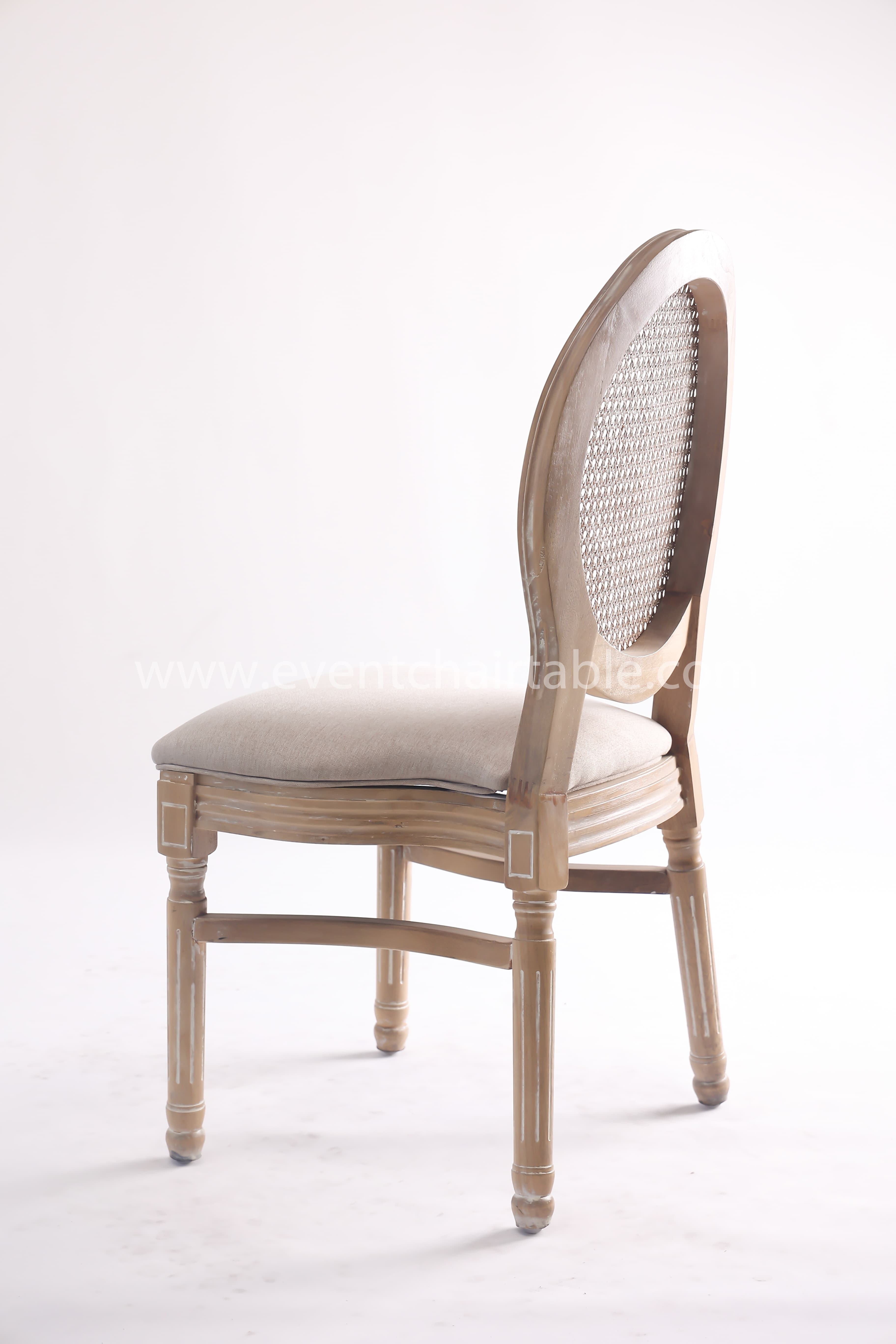 PLASTIC LOUIS CHAIR WOODEN LOOK