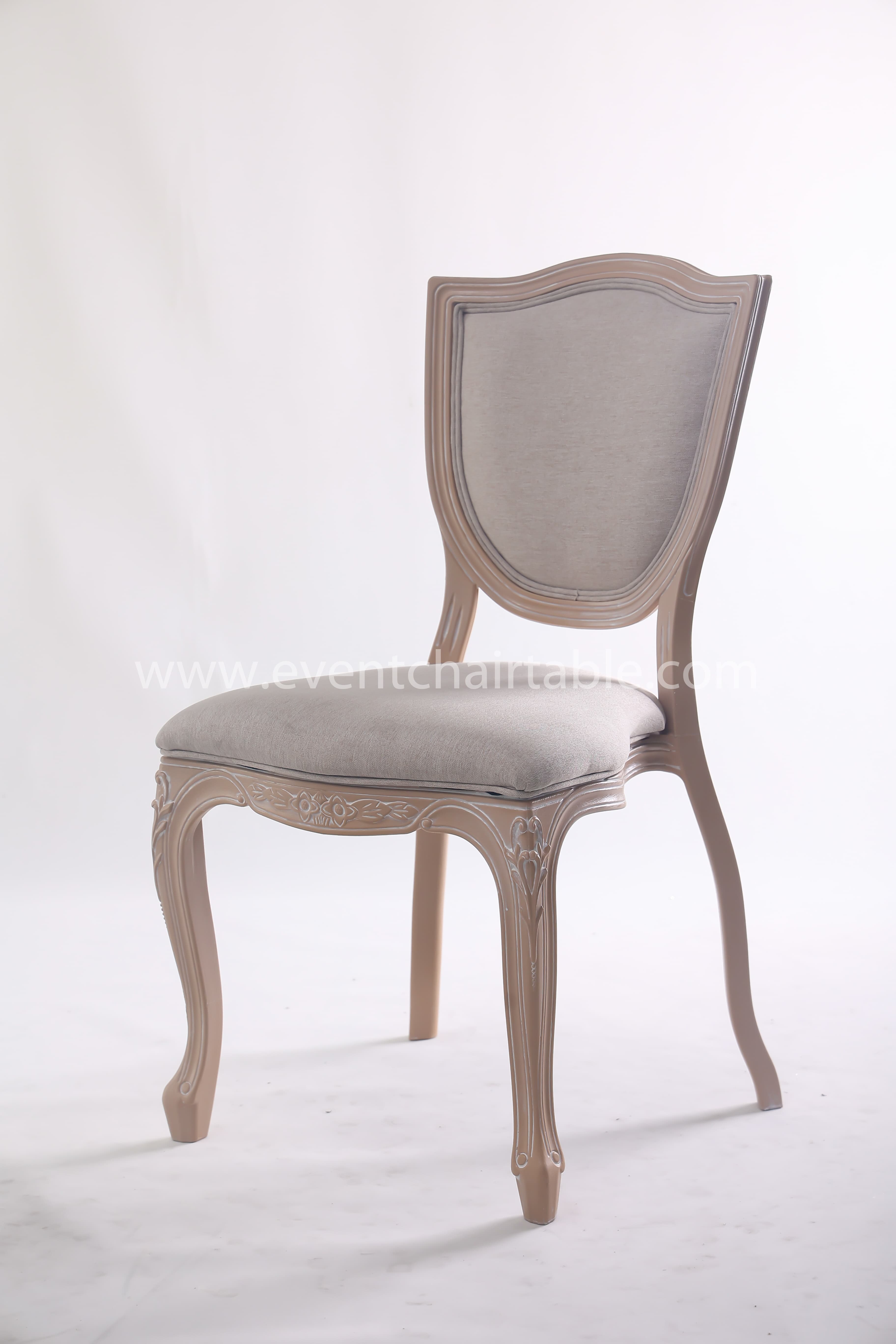 PLASTIC SHIELD BACK CHAIR WOODEN LOOK
